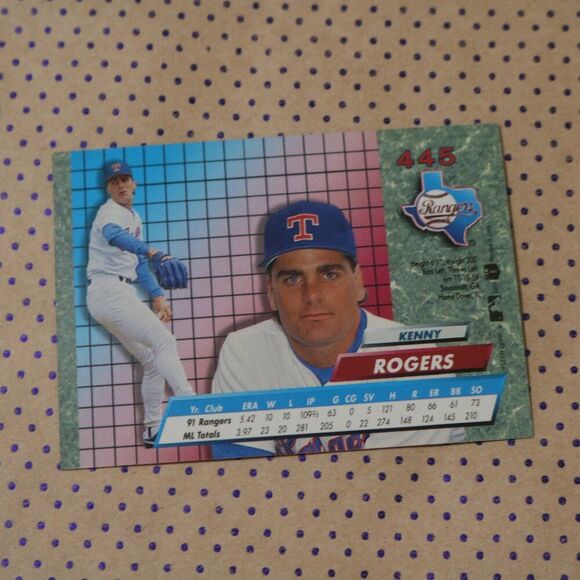 Kenny Rogers #445 Baseball Card - Picture 2 of 2